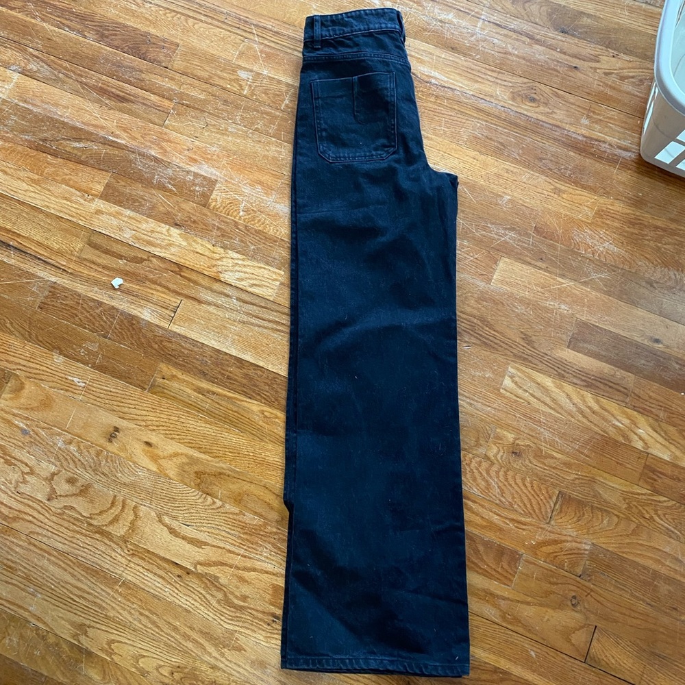 Zara black wide leg jeans